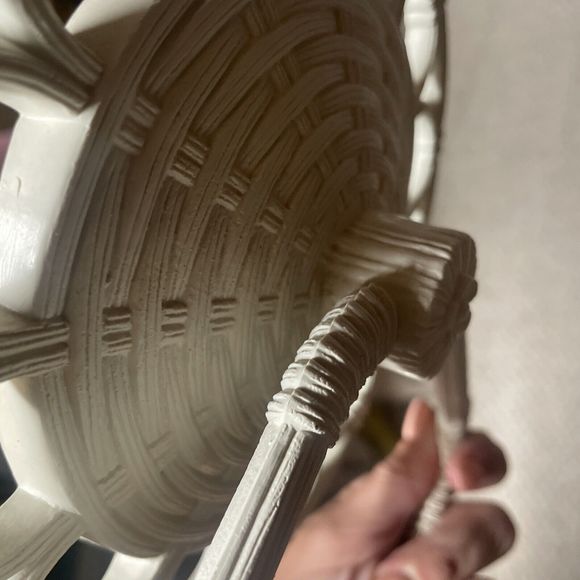 Vtg. Wall Towel Ring Kitchen Bathroom Faux Wicker Rattan BoHo 1978 Homco 3314 - Picture 4 of 4